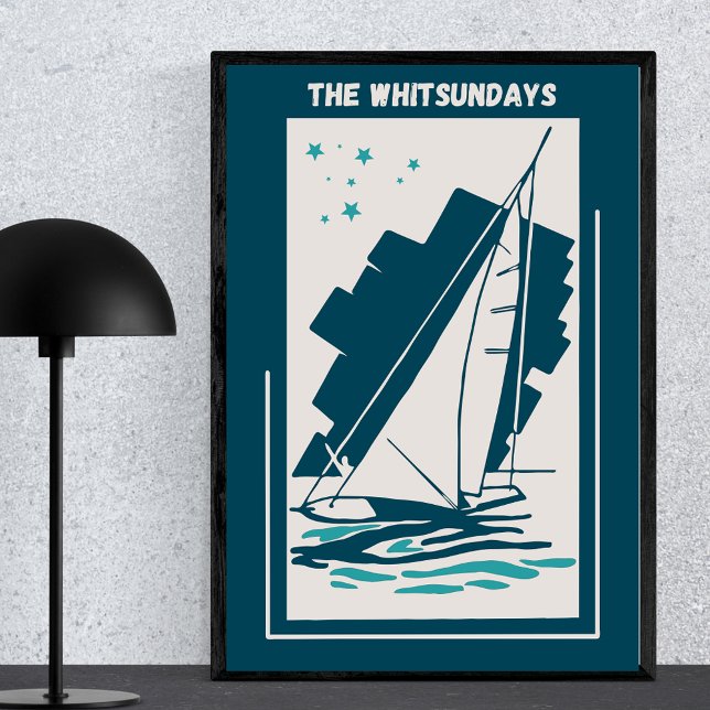 Affiche Whitsundays in Queensland - Voile Vintage (Créateur téléchargé)