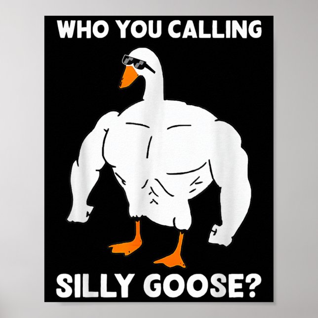 Affiche Who You Calling Silly Goose Funny Gym Meme  (Devant)