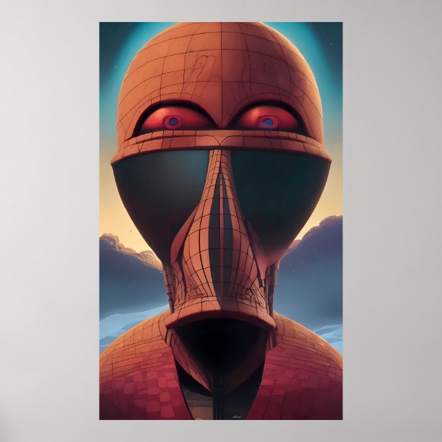 Affiche Whoa Ken Gage Psychédélique Sci-Fi (Devant)