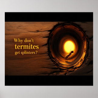 Affiche Why Don’t Termites Get Splinters? Funny