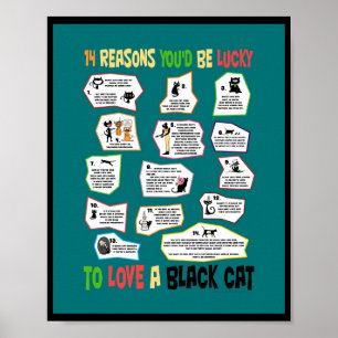 Affiche Why it's Lucky to Love a Black Cat