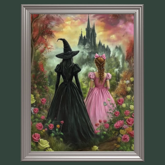 Affiche Wicked Witch & Dorothy Art numérique - Assistant d (Wizard of Oz Inspired Wall Art)
