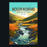 Affiche Wicklow Mountains National Park Irlande River Art<br><div class="desc">Design vectoriel de Wicklow Mountains. Le parc s'étend à travers le comté de Wicklow ainsi que de petites zones de South Dublin et Dún Laoghaire.</div>