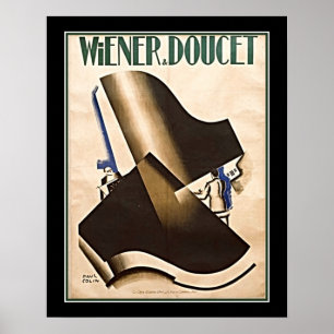 Affiche Wiener & Doucet Art Deco Dualing Pianos