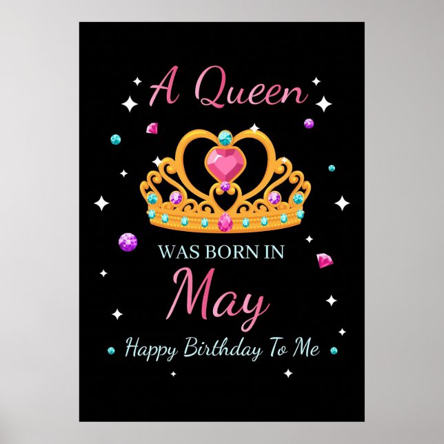 Affiche Wife Art A Queen Was Born In May (Devant)