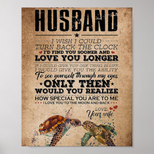Affiche Wife Art To My Husband Love You Longer