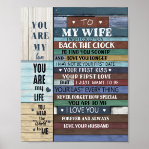 Affiche Wife Gift   Letter To My Wife Love From Husband
