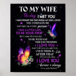 Affiche Wife Gifts | Letter To My Wife From Husband<br><div class="desc">Wife Gifts | To My Wife The Day I Met You So I Love You</div>