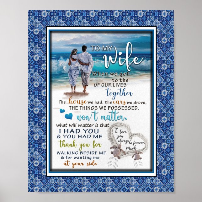 Affiche Wife Lovers | To My Wife I Love You Always Forever (Devant)