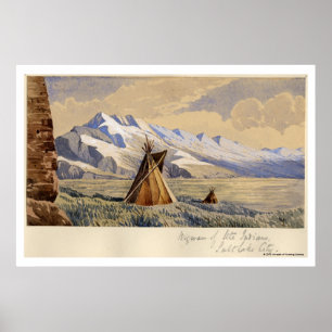 Affiche Wigwam des Indiens Ute, Salt Lake City