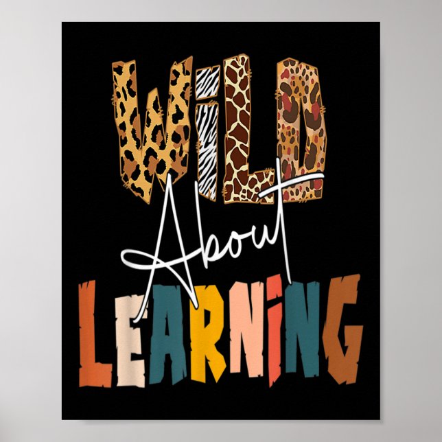 Affiche Wild About Learning Teacher Byck To School Teachin (Devant)