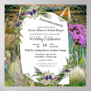 Affiche Wild Eco-friendly Spring Flowers