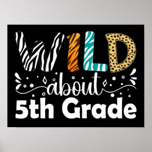 Affiche Wild Environ 5e année Retour à l'école drôle
