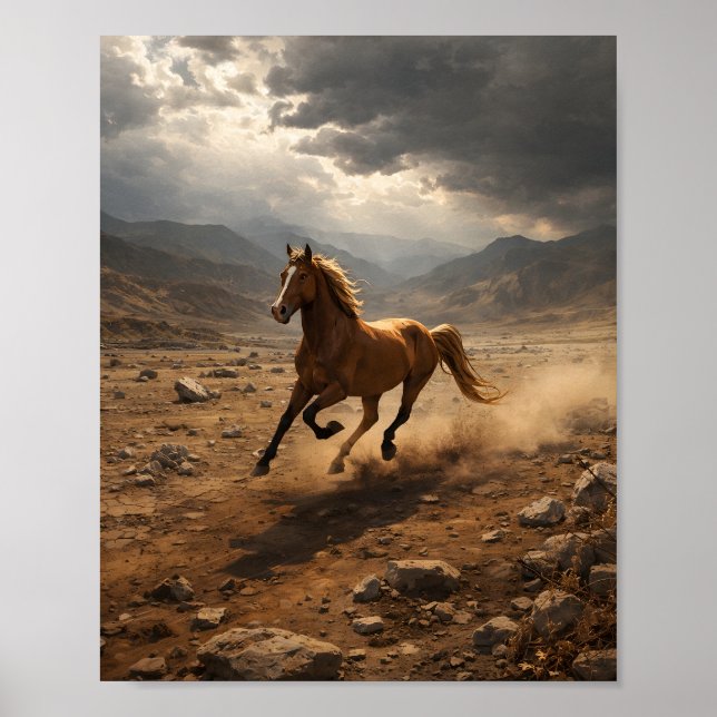 Affiche Wild Horse in Motion (Devant)