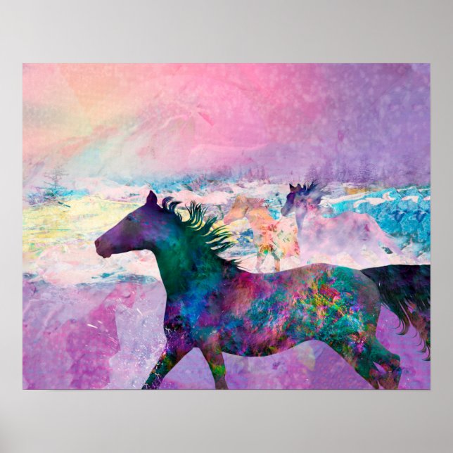 Affiche Wild Horse Spirits WE ARE The LAND (Devant)