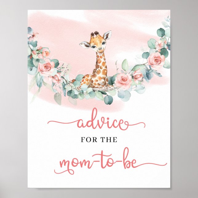 Affiche Wild One Baby Giraffe Conseils pour la maman à êtr (Devant)