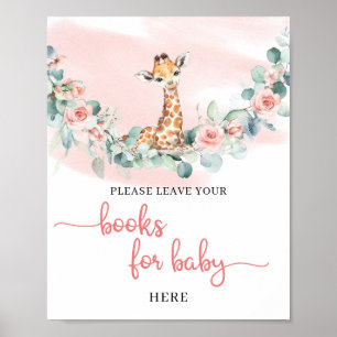 Affiche Wild One Baby Giraffe Jungle livres animaux pour b