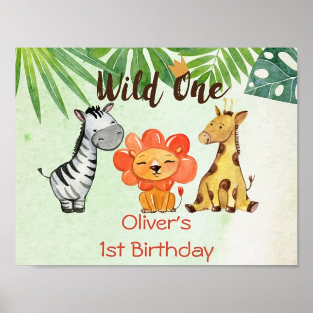 Affiche Wild One, Safari premier anniversaire (Devant)