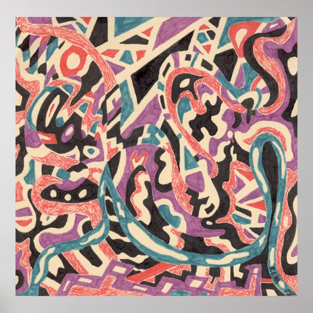 Affiche "Wild" Original Abstrait (Devant)