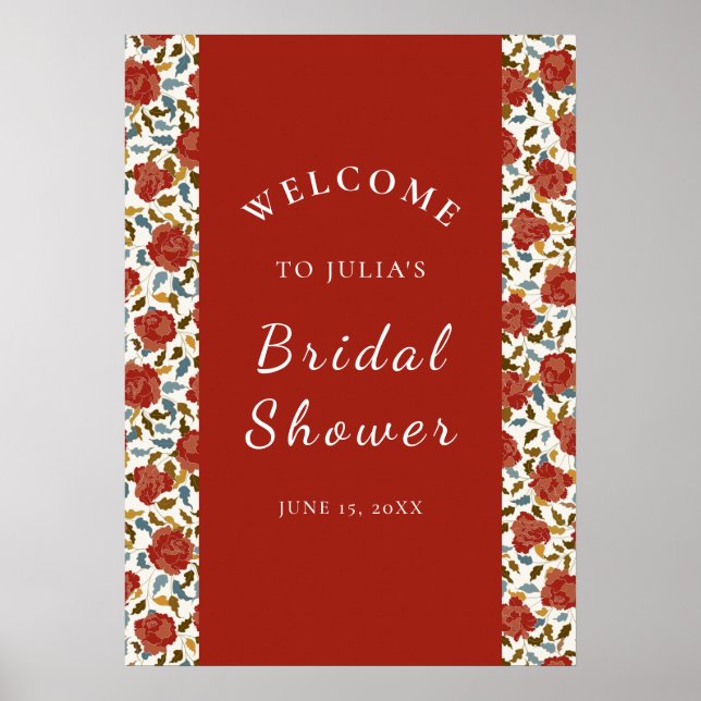 Affiche Wild Rose Floral Petals Garden Affair Mariage (Devant)