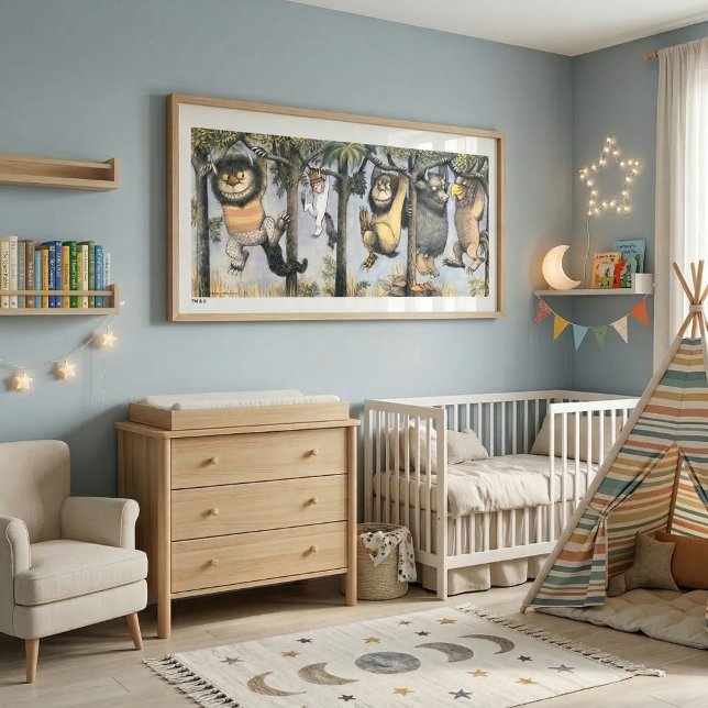 Affiche Wild Things and Max Swinging From Trees (Generated image of large size poster on wall)