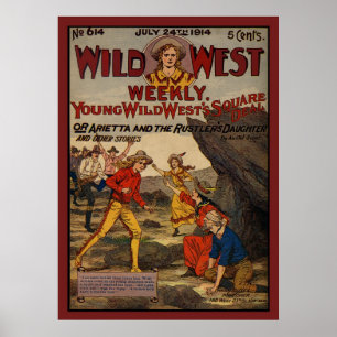 Affiche Wild West Rustlers Cowboys Cowboys Cowgirls