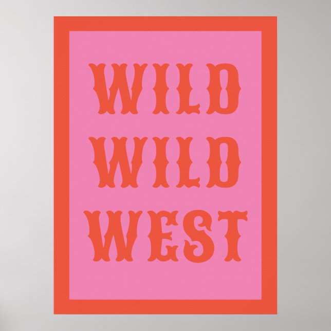 Affiche Wild West Typographie cabine de Ranch (Devant)
