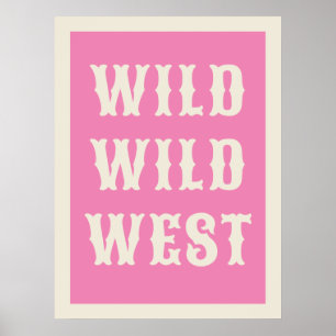 Affiche Wild West Typographie cabine de Ranch