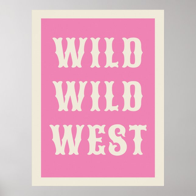 Affiche Wild West Typographie cabine de Ranch (Devant)