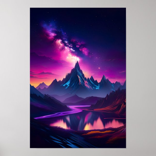 Affiche Wilderness cosmique, Nuit étoilée dans la vallée (Devant)