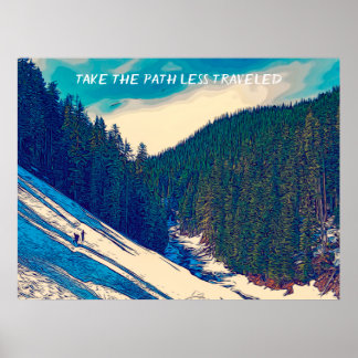 Affiche Wilderness Randonnée Mountain Custom Dire