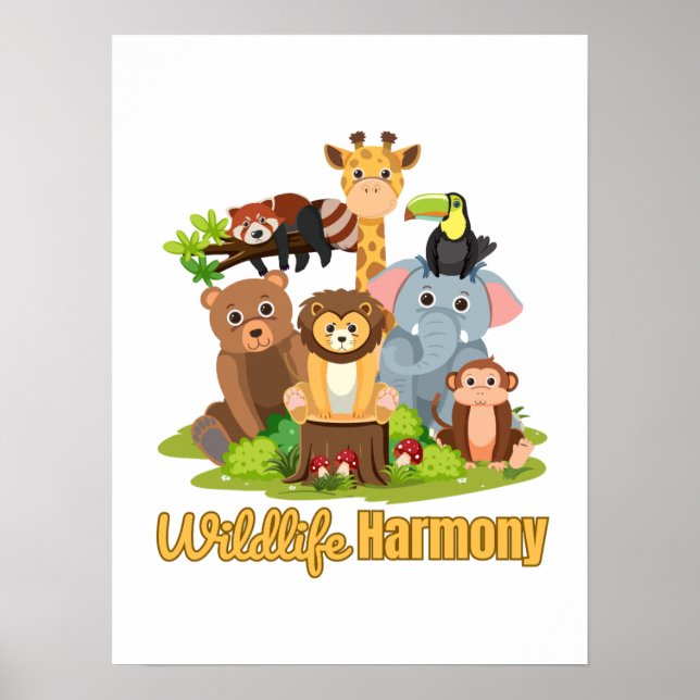Affiche Wildlife Harmony for animal lover (Devant)