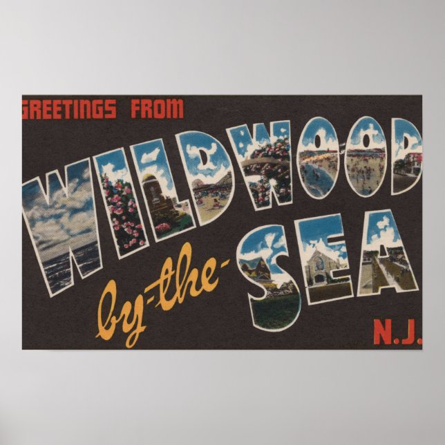 Affiche Wildwood by the Sea, New Jersey 2 (Devant)