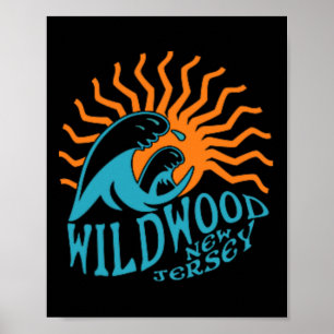 Affiche Wildwood New Jersey Beach Front Et Back