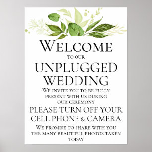 Affiche Wildwoods Botanical Unplugged Mariage Ceremony