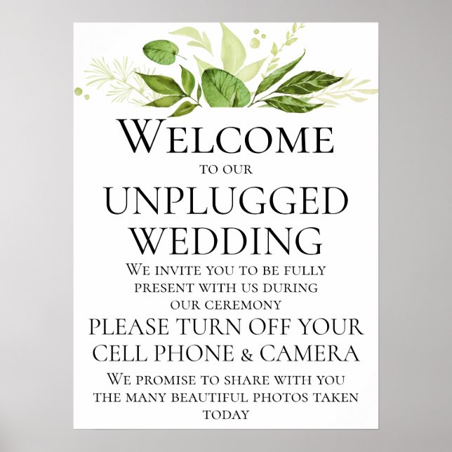 Affiche Wildwoods Botanical Unplugged Mariage Ceremony (Devant)