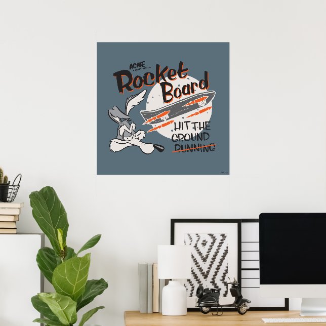 Affiche WILE E. COYOTE™ ACME Rocket Board (Bureau à domicile)