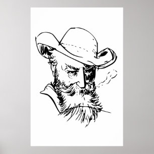 Affiche Wilhelm Busch Autoportrait