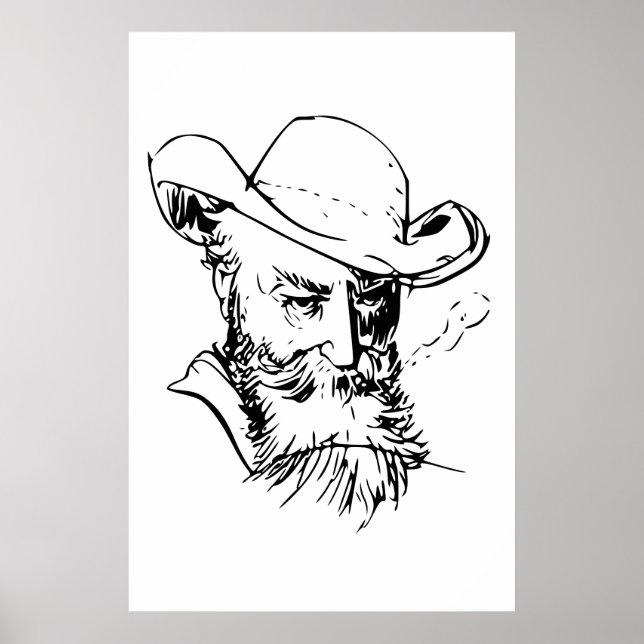 Affiche Wilhelm Busch Autoportrait (Devant)