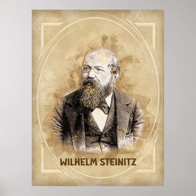 Affiche Wilhelm Steinitz, joueur d'échecs (Devant)