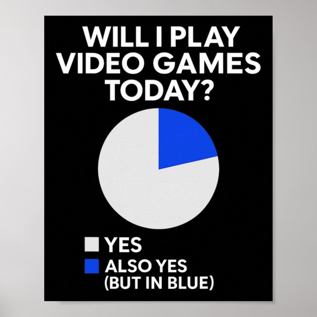 Affiche Will I Play Video Games Today - Pc Gaming Lover Co (Devant)