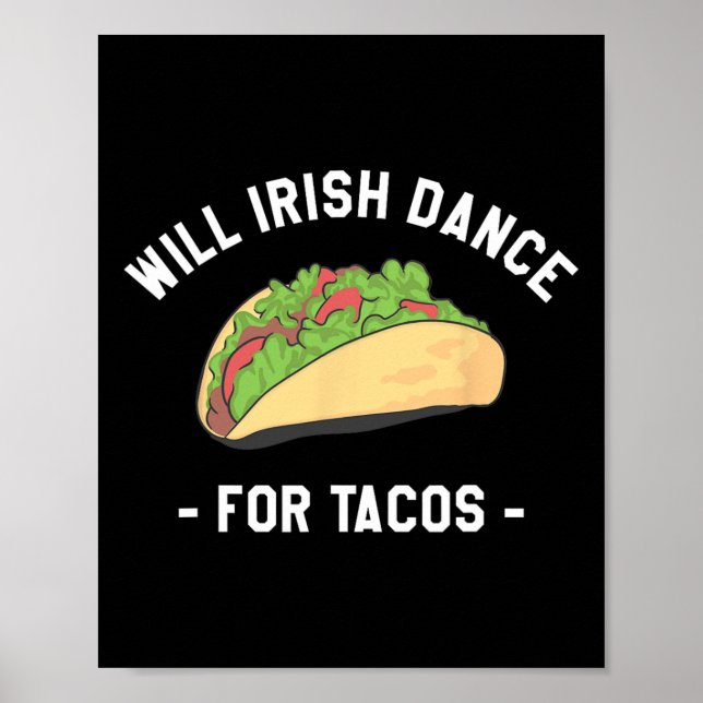 Affiche Will Irish Dance Pour Tacos St. Patrick's Day Sham (Devant)
