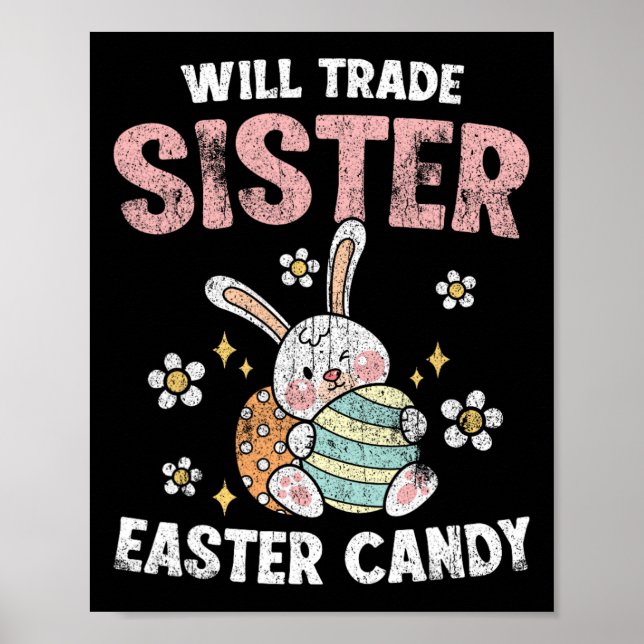 Affiche Will Trade Sister For Easter Candy Funny Boys (Devant)