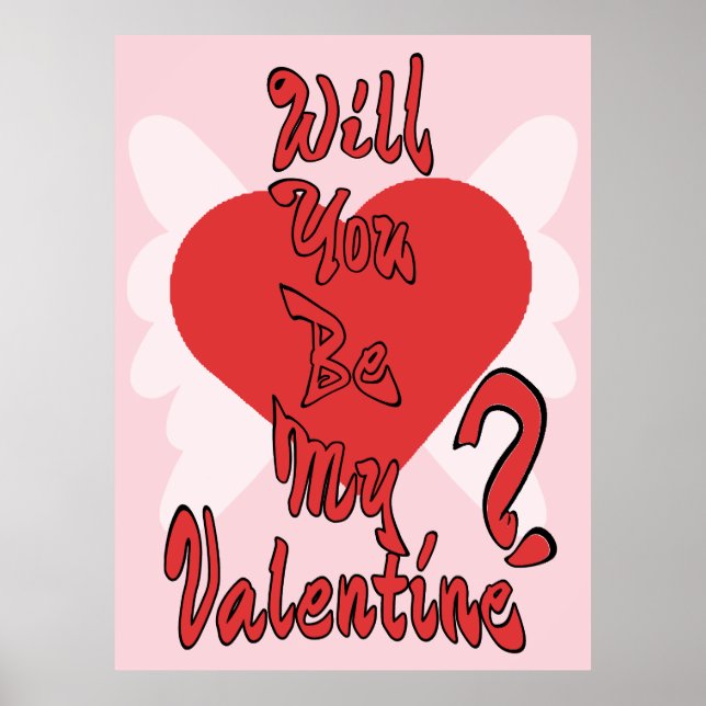 Affiche Will You Be My Valentine? (Devant)