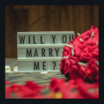 Affiche Will You Marry Me? Marriage Proposal<br><div class="desc">Will You Marry Me? Marriage Proposal
Romantic and creative with red roses</div>
