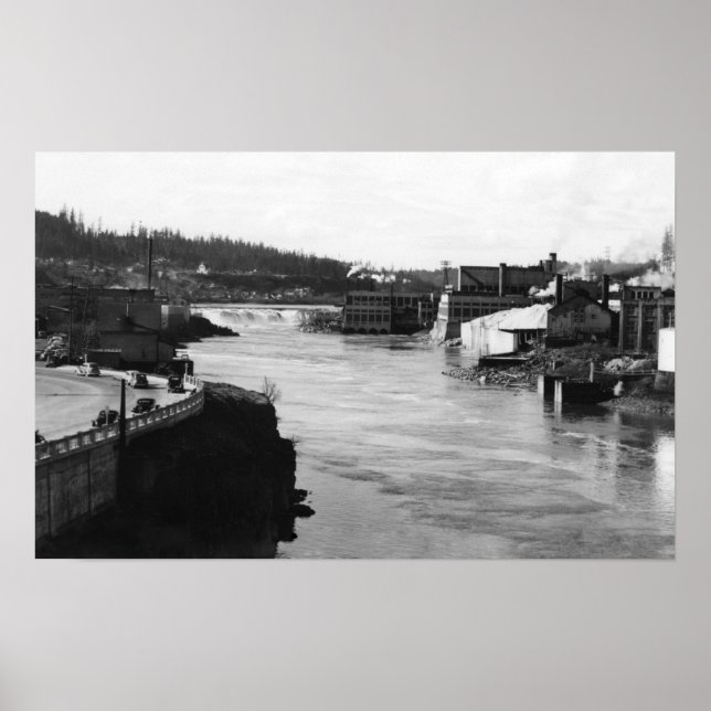 Affiche Willamette Falls and Paper Mills Oregon City (Devant)