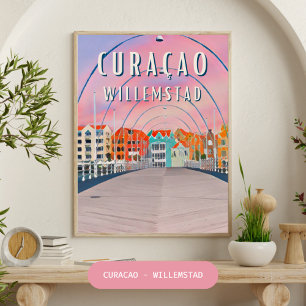 Affiche Willemstad : la beauté colorée de Curaçao