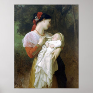 Affiche William-Adolphe Bouguereau-Amiration maternelle