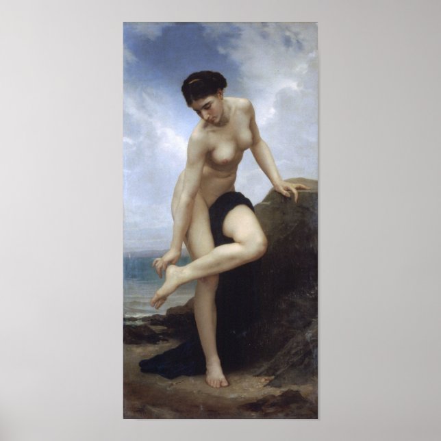 Affiche William-Adolphe Bouguereau-Après le bain (Devant)