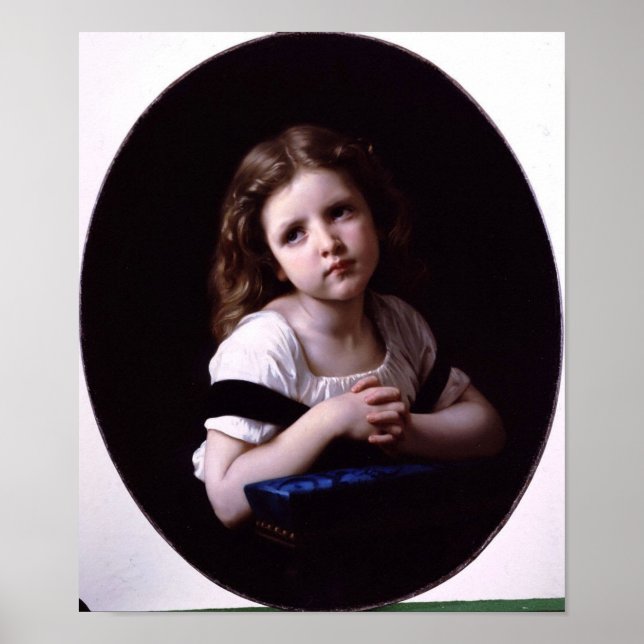 Affiche William-Adolphe Bouguereau-La Prière (Devant)